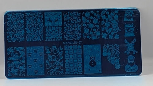 Plaque de stamping manzilin 07 - Ongles Elaine Lemay