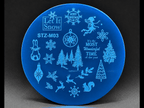 Plaque de stamping Noël STZ M03 - Ongles Elaine Lemay