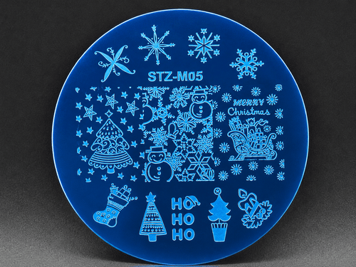 Plaque de stamping Noël STZ M05 - Ongles Elaine Lemay