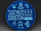 Plaque de stamping Noël STZ M06 - Ongles Elaine Lemay