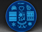 Plaque de stamping Noël STZ M07 - Ongles Elaine Lemay