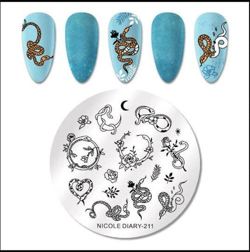 Plaque de stamping petite ND-211 - Ongles Elaine Lemay