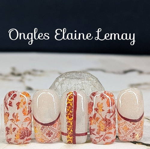 Plaque de stamping W1012 - Ongles Elaine Lemay