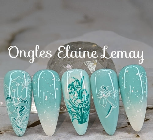 Plaque de stamping W1018 - Ongles Elaine Lemay