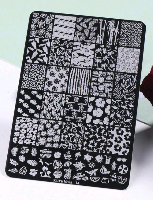 Plaque de stamping Xiu Ya Nails 14 - Ongles Elaine Lemay