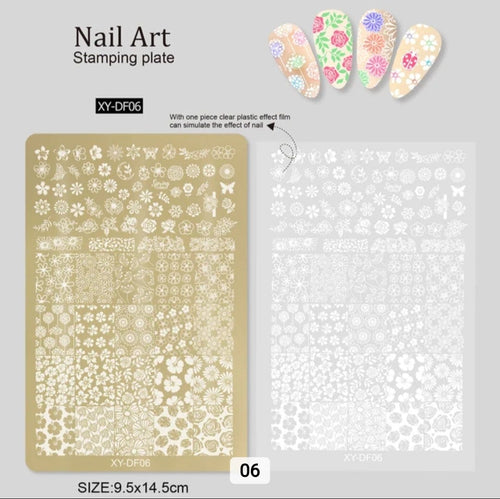 Plaque de stamping XY-DF06 - Ongles Elaine Lemay