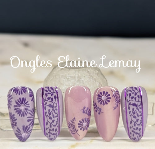 Plaque de stamping XY-DF06 - Ongles Elaine Lemay