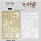 Plaque de stamping XY-DF09 - Ongles Elaine Lemay