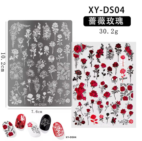 Plaque de stamping XY-DS04 - Ongles Elaine Lemay