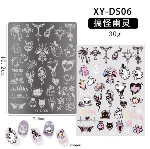 Plaque de stamping XY-DS06 - Ongles Elaine Lemay