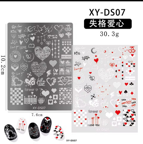 Plaque de stamping XY-DS07 - Ongles Elaine Lemay