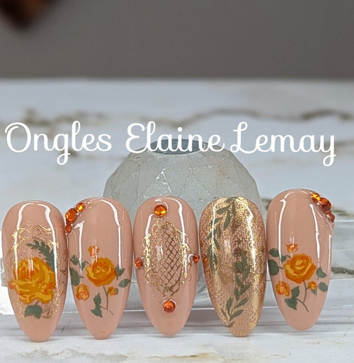 Plaque de stamping XY-EF03 - Ongles Elaine Lemay