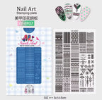 Plaque de stamping XY-EF07 - Ongles Elaine Lemay