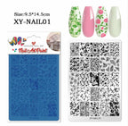 Plaque de stamping XY-NAIL01 - Ongles Elaine Lemay