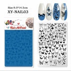 Plaque de stamping XY-NAIL03 - Ongles Elaine Lemay