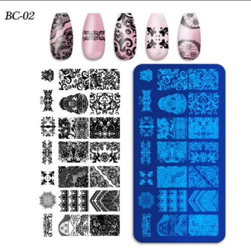 Plaque Stamping BC-02 - Ongles Elaine Lemay