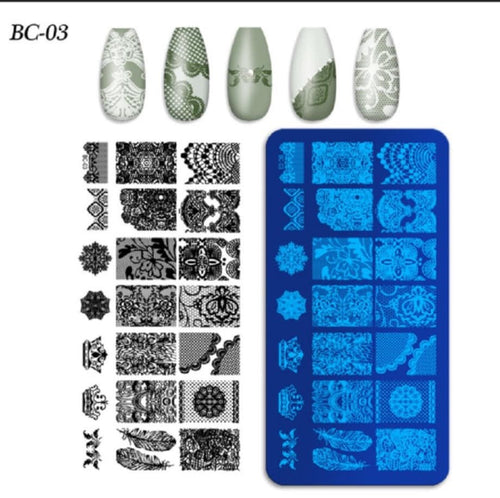 Plaque Stamping BC-03 - Ongles Elaine Lemay
