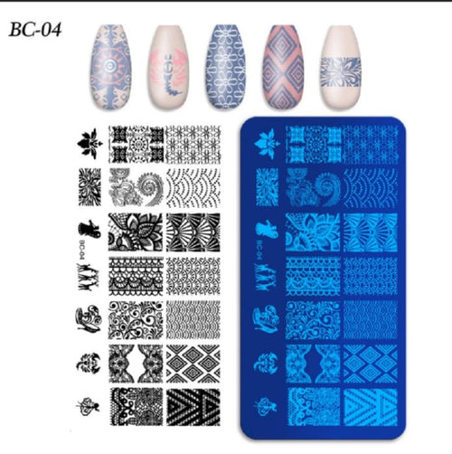 Plaque Stamping BC-04 - Ongles Elaine Lemay
