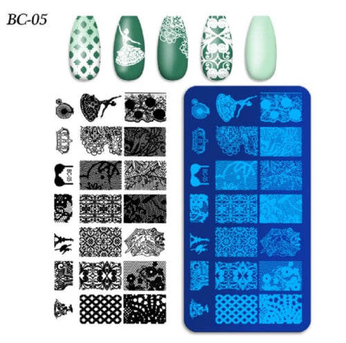 Plaque Stamping BC-05 - Ongles Elaine Lemay