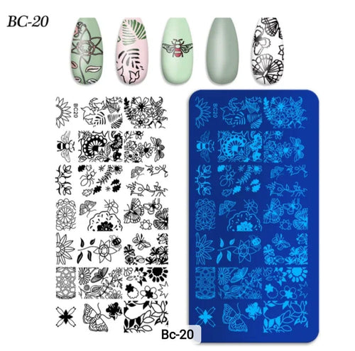 Plaque Stamping BC-20 - Ongles Elaine Lemay