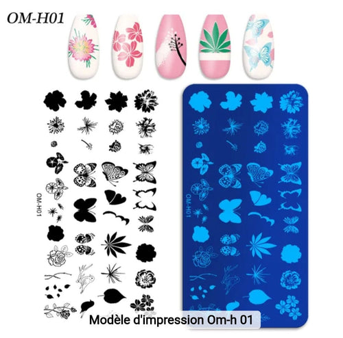 Plaque Stamping OM-H01 - Ongles Elaine Lemay