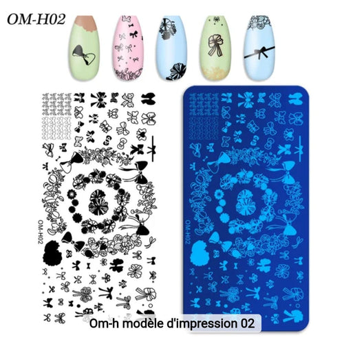 Plaque Stamping OM-H02 - Ongles Elaine Lemay