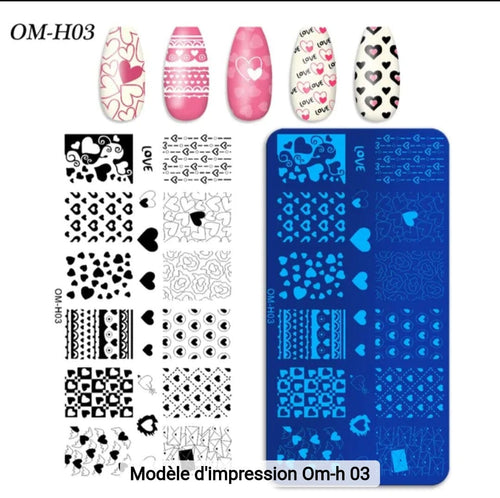 Plaque Stamping OM-H03 - Ongles Elaine Lemay