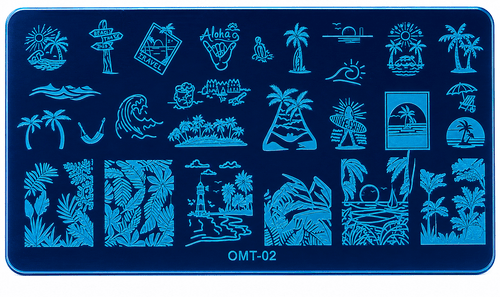 Plaque Stamping OM-T02 - Ongles Elaine Lemay