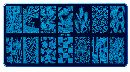 Plaque Stamping OM-T08 - Ongles Elaine Lemay