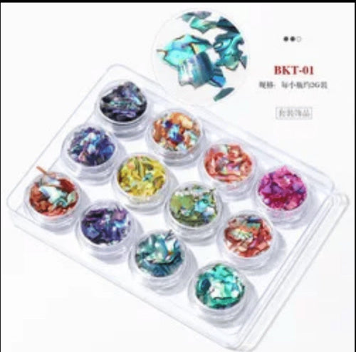 Abalone kit de 12 couleurs - Ongles Elaine Lemay 
