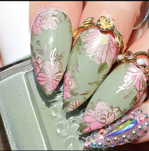 CJS-349 Whispering Petals - Ongles Elaine Lemay 