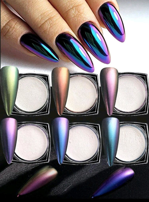 Poudre Aurora Caméléon - Ongles Elaine Lemay 