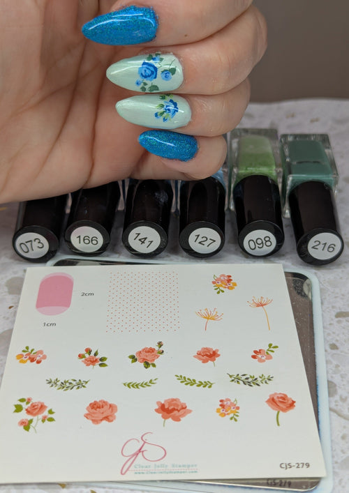 CJS-279 Floral Blossom 1 - Ongles Elaine Lemay 