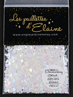 Étoiles, cœurs blanc holo
