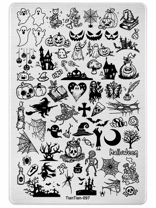 Plaque de stamping Halloween #097