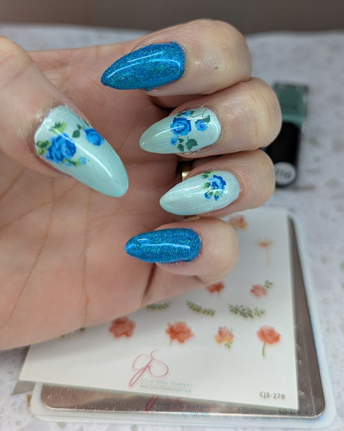 CJS-279 Floral Blossom 1 - Ongles Elaine Lemay 