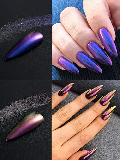 Poudre Aurora Caméléon - Ongles Elaine Lemay 