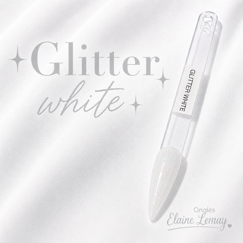Builder gel Glitter White en pot 15g
