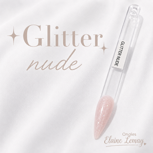 Builder gel Glitter Nude Pink en pot 15g