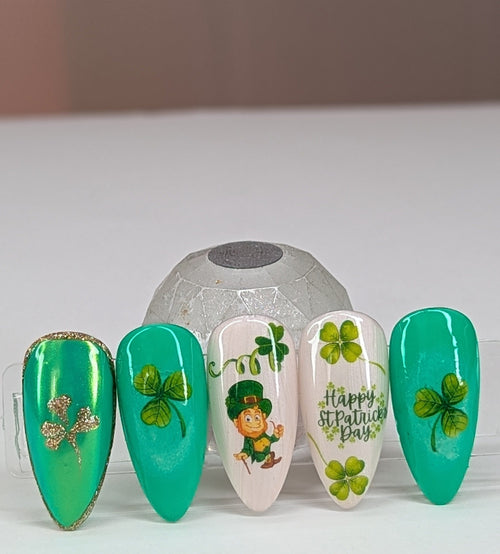 Water decals 12 motifs St-Patrick - Ongles Elaine Lemay 