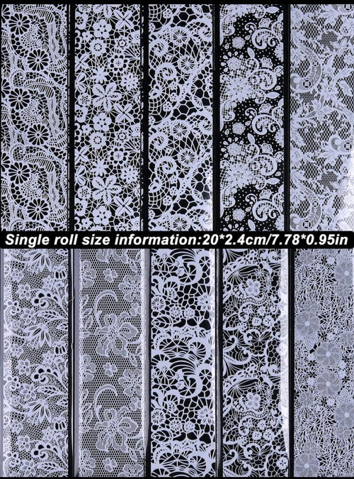 Foil dentelle blanche en sachet