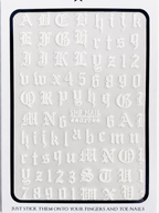 Self-adhesive lettering