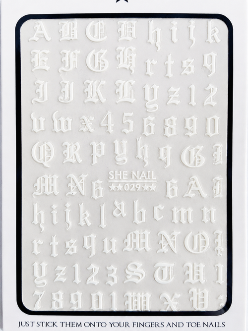 Self-adhesive lettering