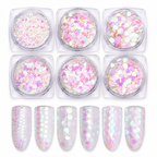 Kit 6 motifs formes géométriques holo Rose