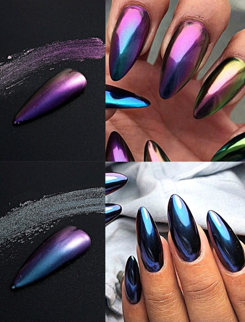 Poudre Aurora Caméléon - Ongles Elaine Lemay 