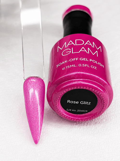 Rose Glitz - Ongles Elaine Lemay