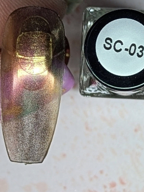 SC-03 Crimson Sunburst vernis à stamping - Ongles Elaine Lemay