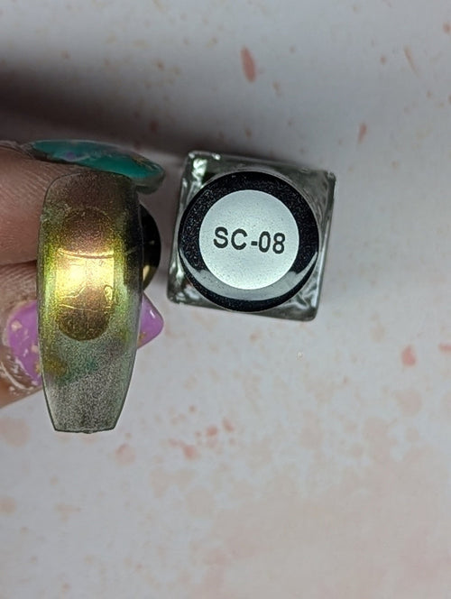 SC-08 Orchid Ember vernis à stamping - Ongles Elaine Lemay