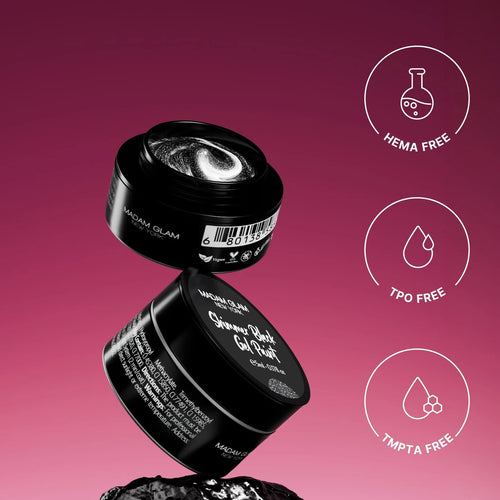 Shimmer Black Gel Paint - Ongles Elaine Lemay