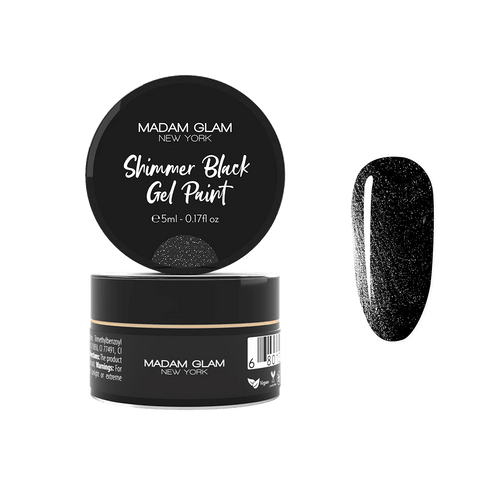 Shimmer Black Gel Paint - Ongles Elaine Lemay